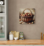 Basket of Autumn Apples Canvas