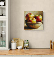 Apples in Rustic Bowl Canvas