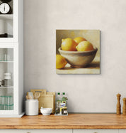 Lemon Bowl Still Life Canvas