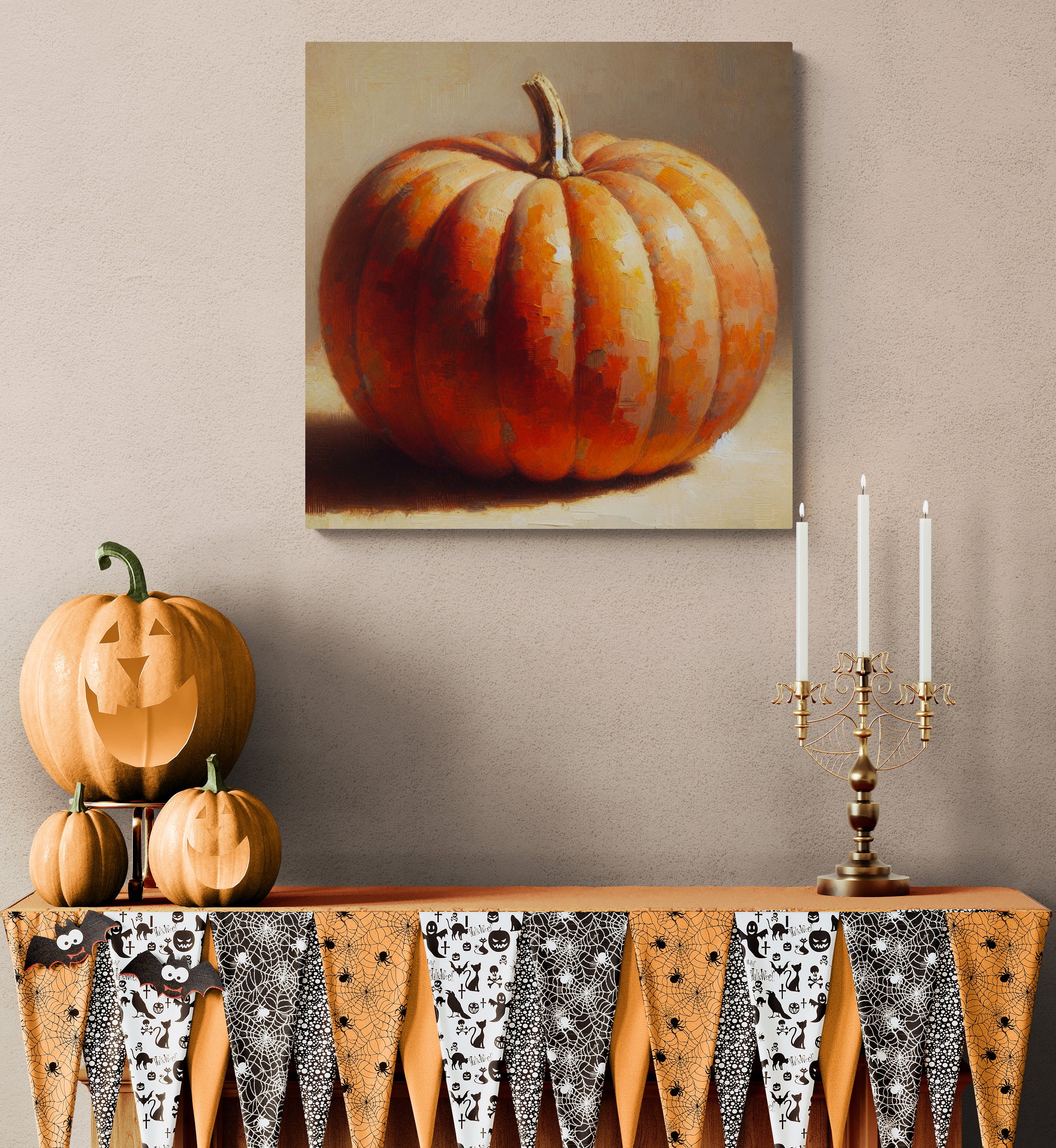 Autumn Quiet Pumpkin Canvas