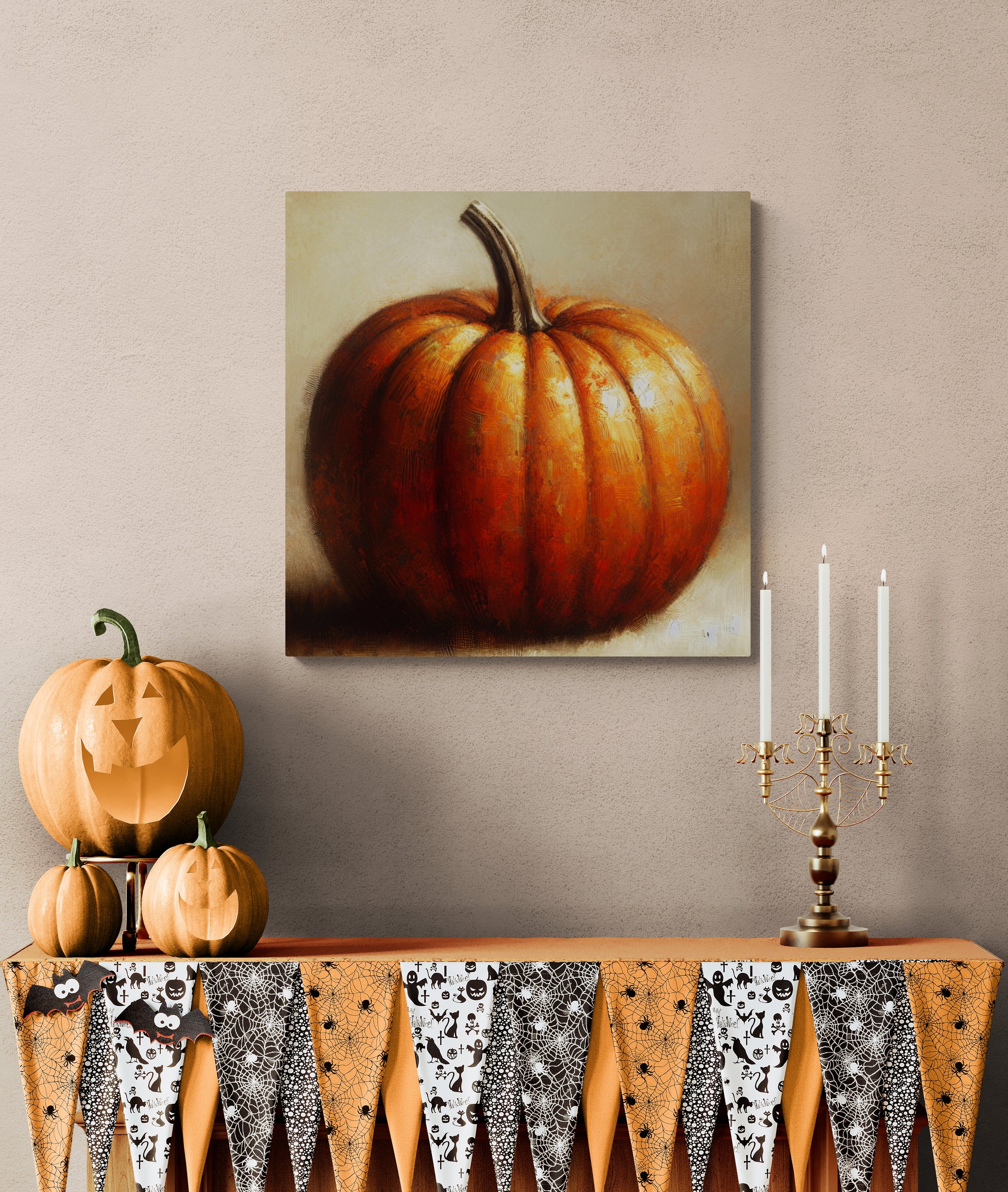 Rustic Pumpkin on Canvas