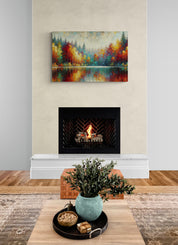 Reflections of Autumn Lake Canvas