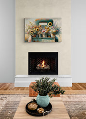 Flower-Filled Farm Truck Canvas
