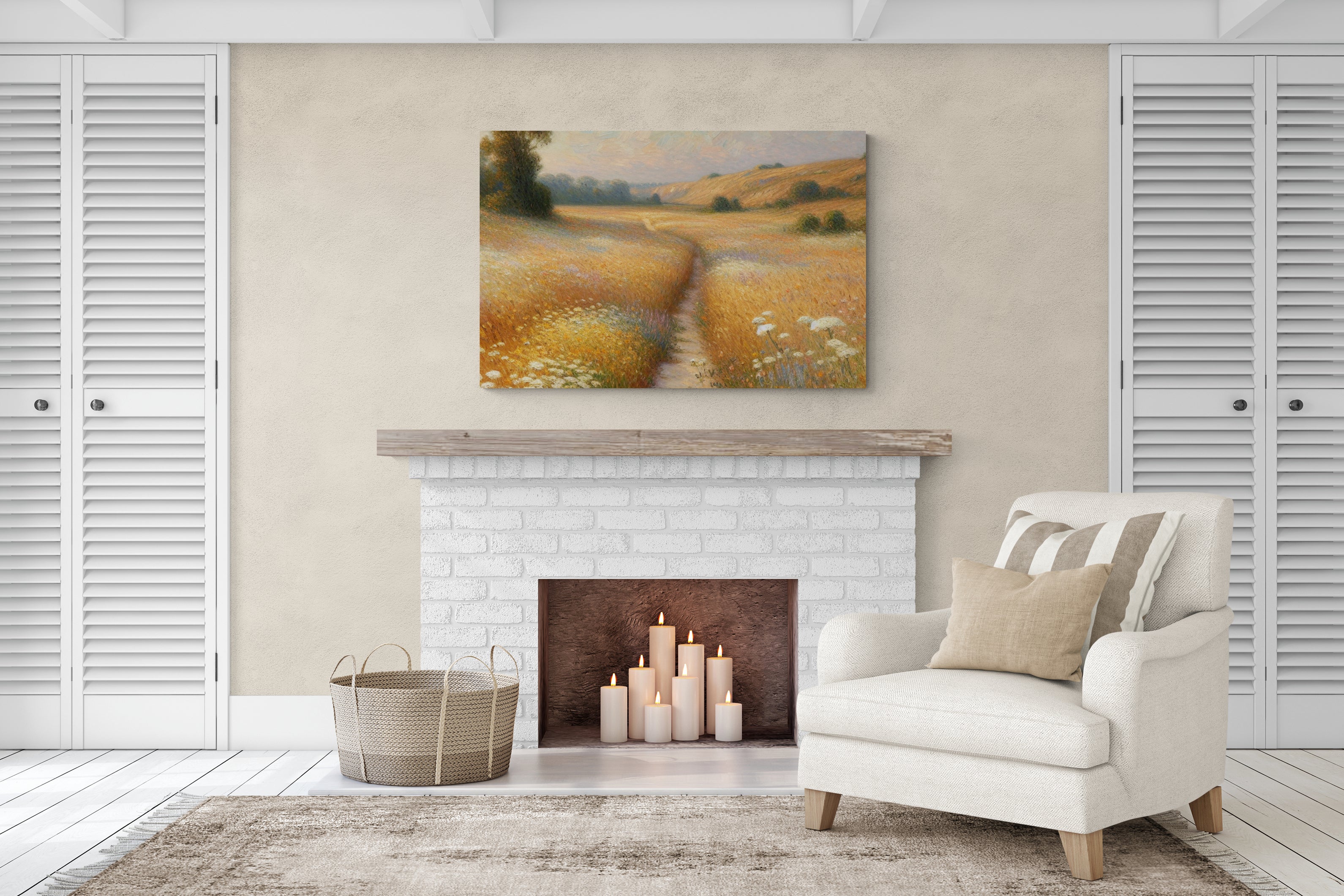 Path Through the Wildflowers Canvas