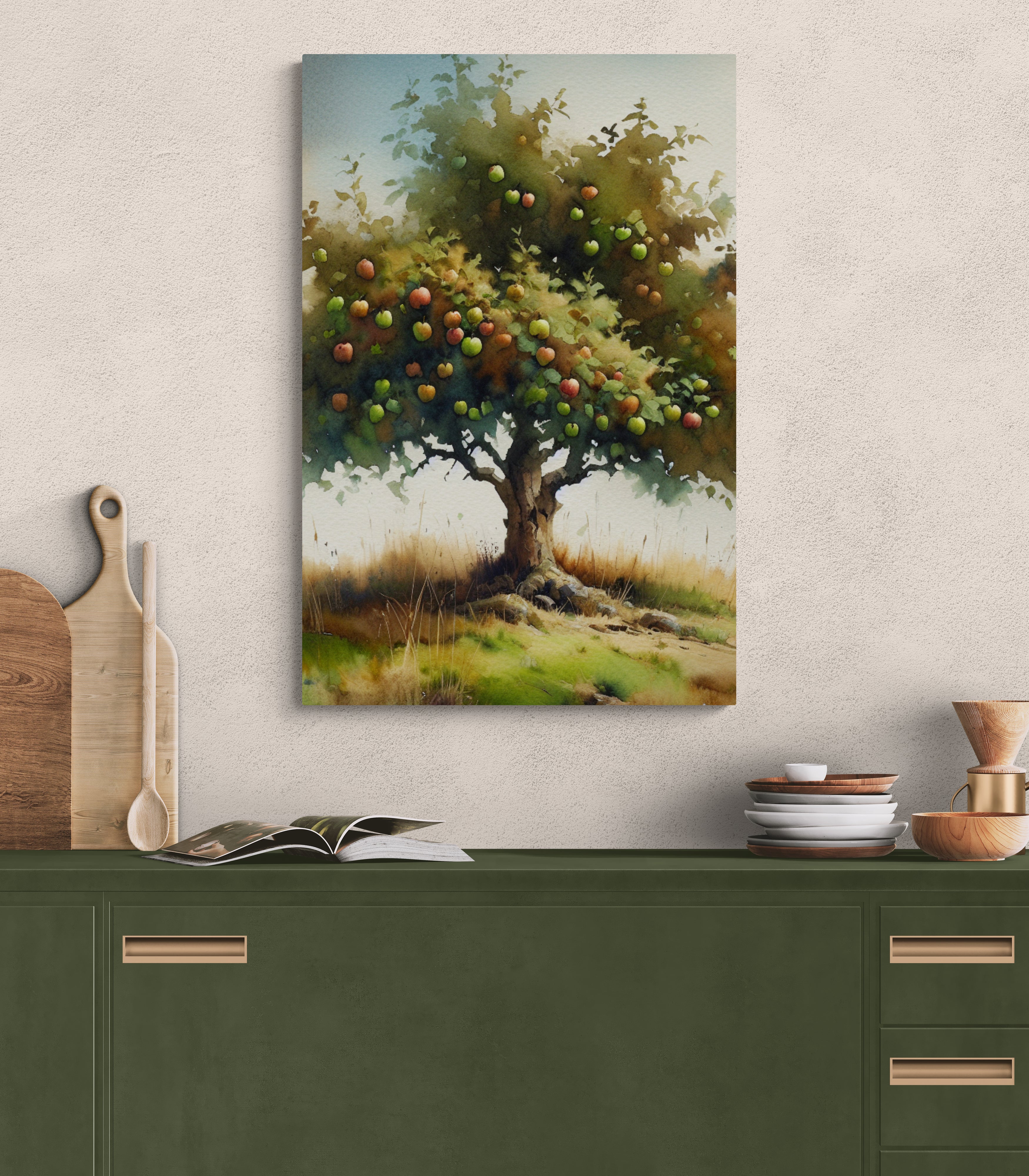 Apple Tree on the Hill Canvas