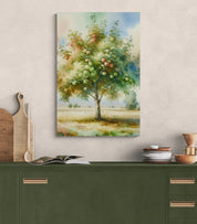 Solitary Apple Tree Pastoral Canvas