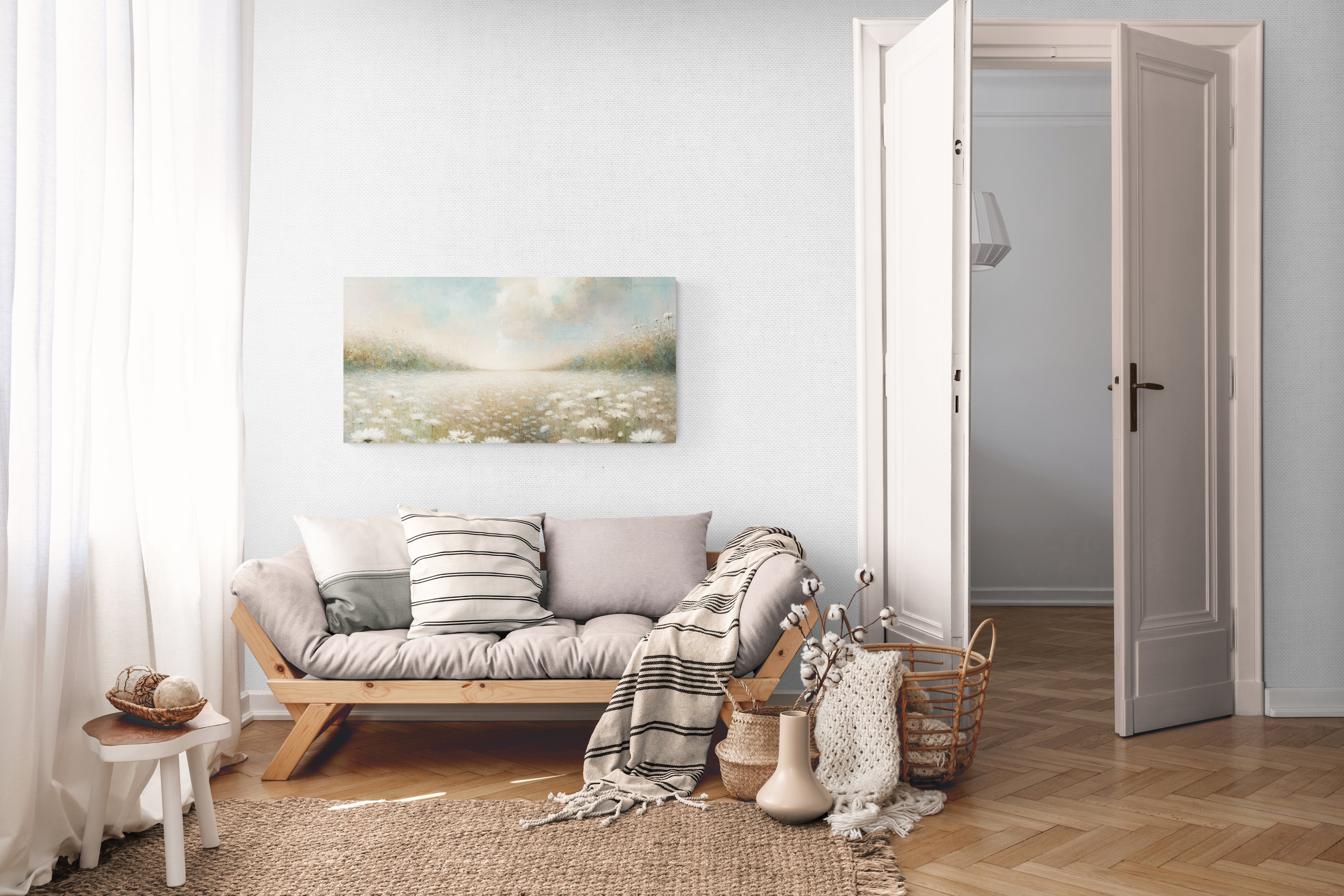 Daisy Field Skyscape Canvas