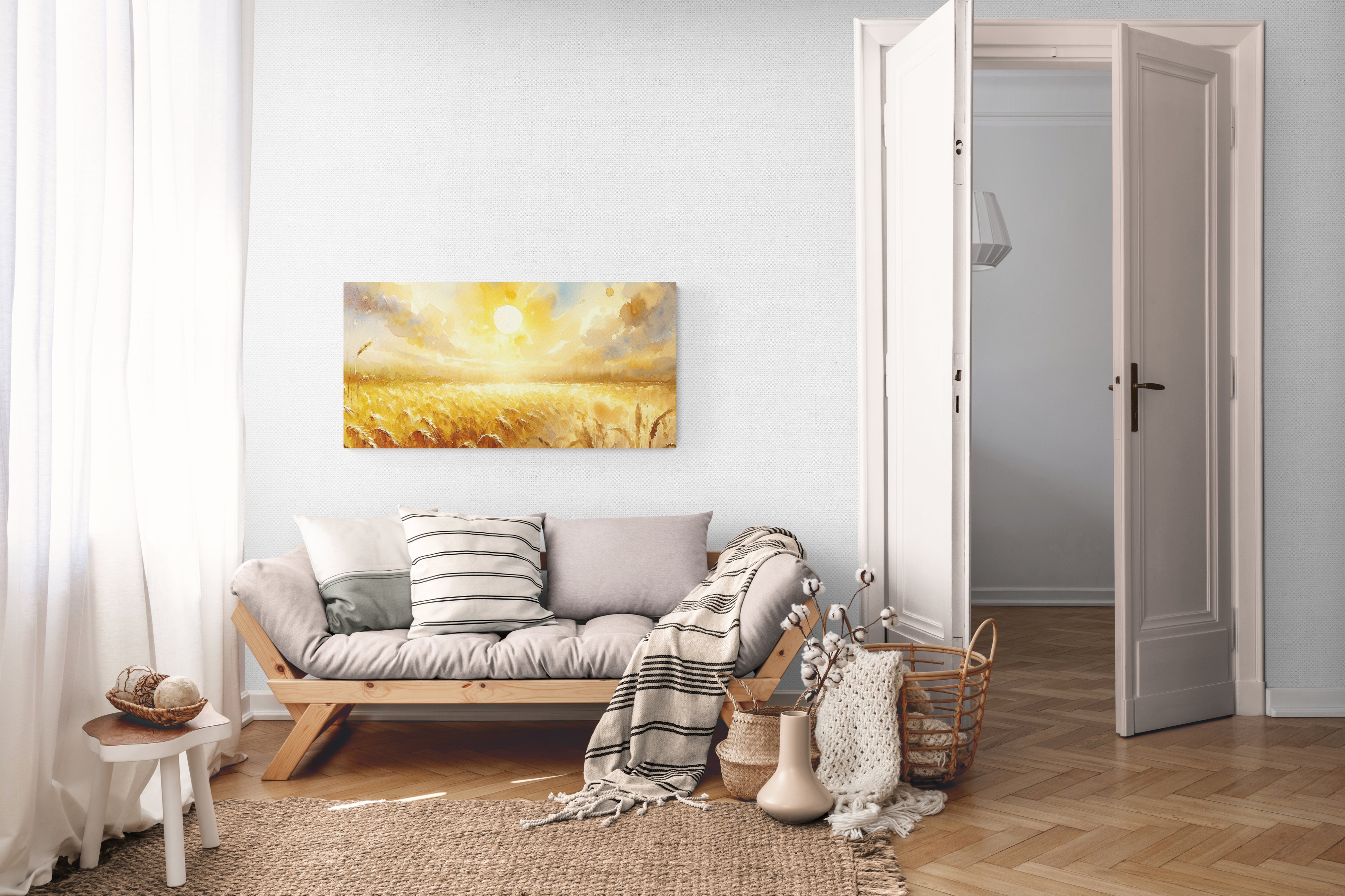 Quiet Gold Fields Canvas