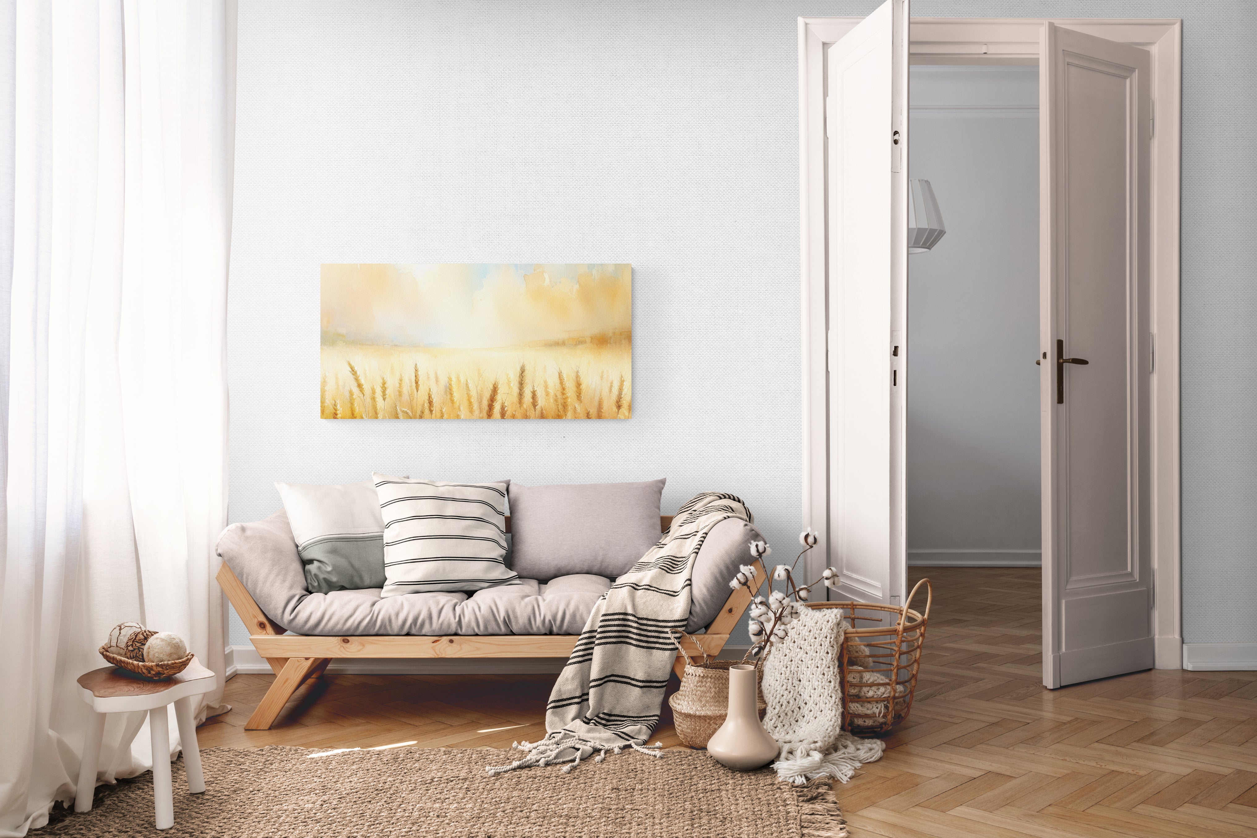 Golden Wheat Field Canvas