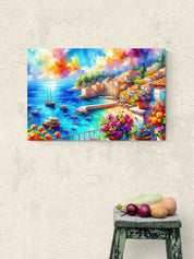 Mediterranean Harbor Terrace Canvas