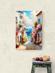 Mediterranean Village Walkway Canvas
