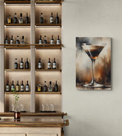 Espresso Martini Cocktail Abstract Canvas