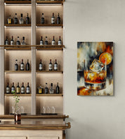 Old Fashioned Cocktail Abstract Canvas