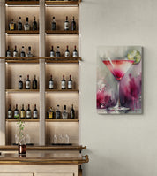 Cosmopolitan Cocktail Abstract Canvas