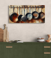Country Pots & Pans Watercolor Canvas