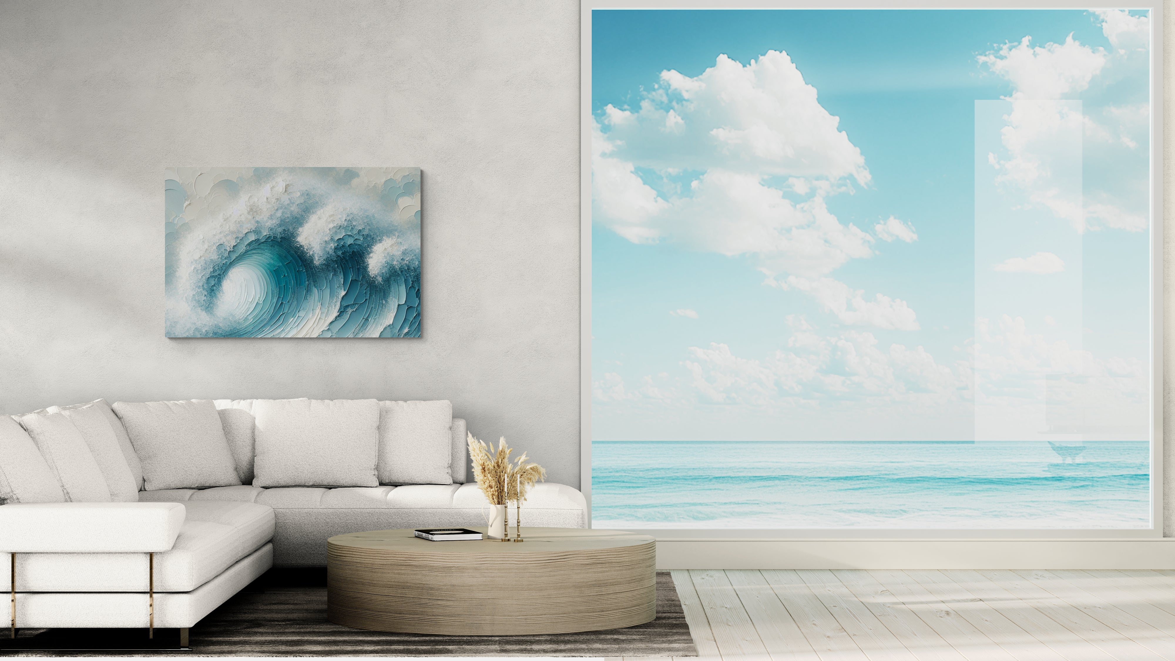 Crashing Blue Canvas