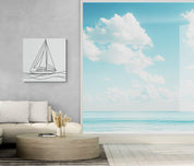 Minimalist Sailboat Canvas