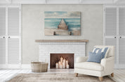 Weathered Dock at Sea Canvas