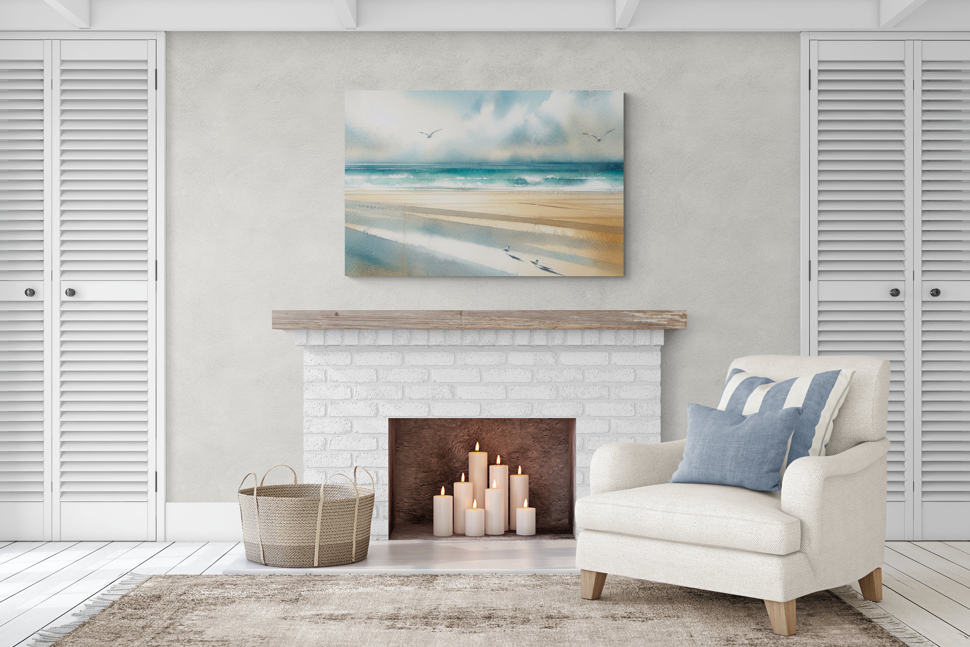 Seagulls at the Horizon Canvas