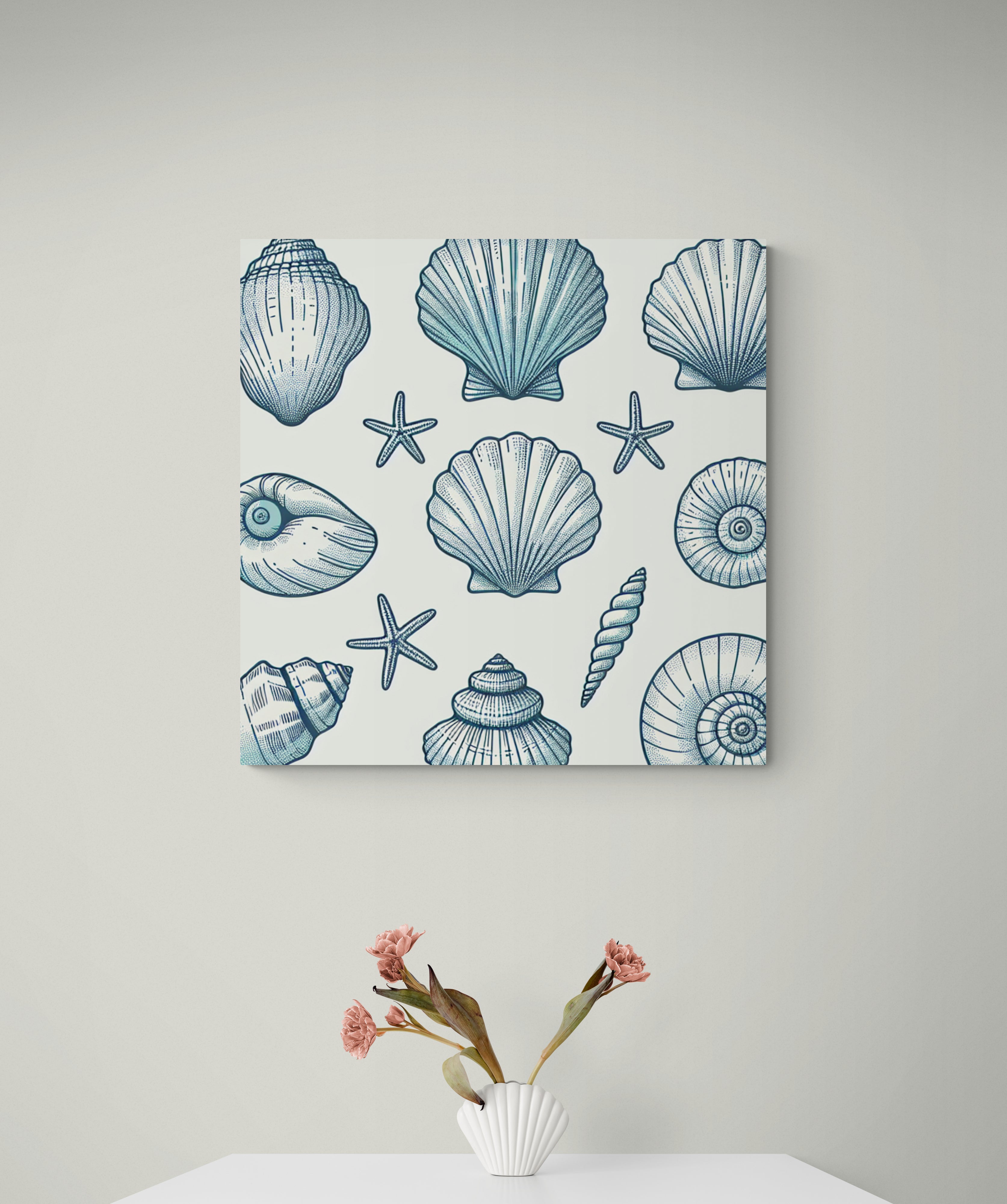 Coastal Shell Collection Canvas