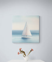 Sailboat in Blue Waters Canvas