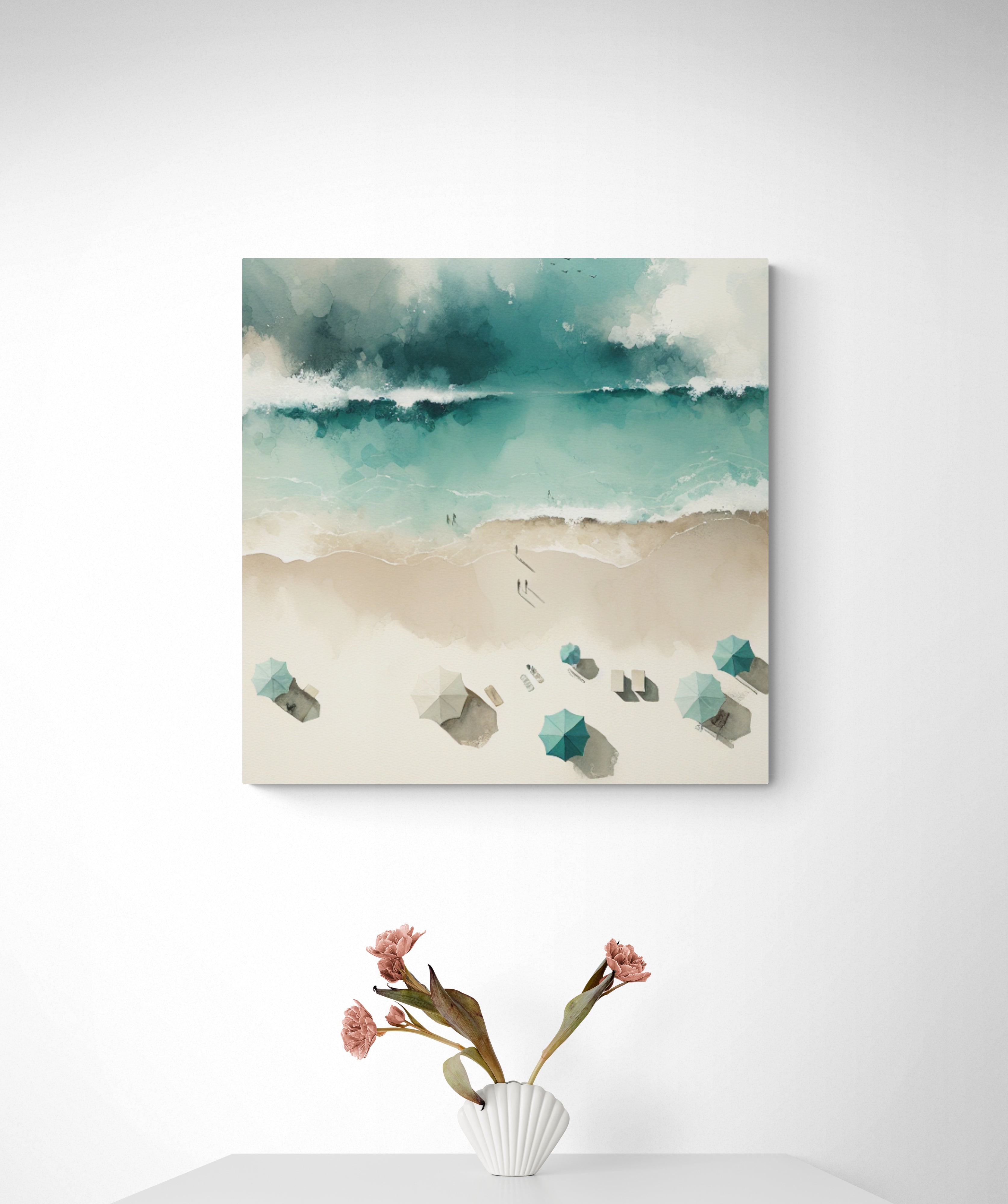 Aerial Shoreline Canvas