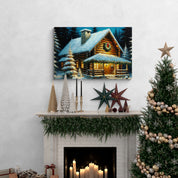 Christmas Cabin in the Woods Canvas