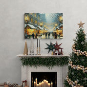Christmas Market Street Canvas