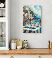 Italian Coastal Café Canvas