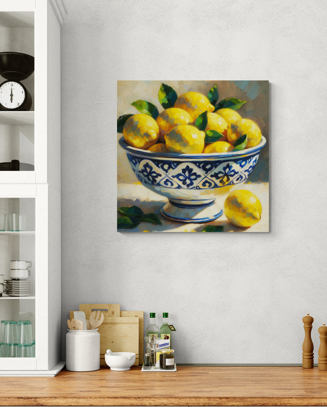 Bowl of Mediterranean Lemons Canvas