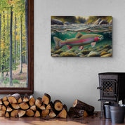 Rainbow Trout in Forest Brook Canvas
