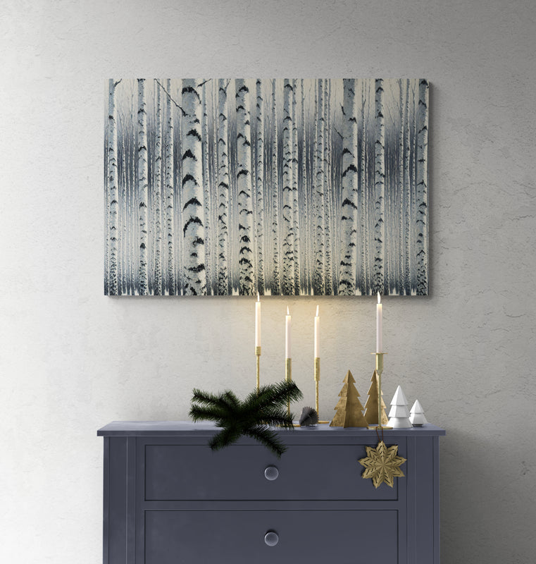 Winter Birch Grove Canvas