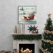 Lonely Christmas Sleigh Canvas