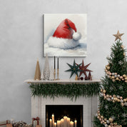 Santa Hat in Snow Canvas