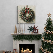 Classic Christmas Wreath Canvas