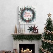 Merry Christmas Wreath Canvas