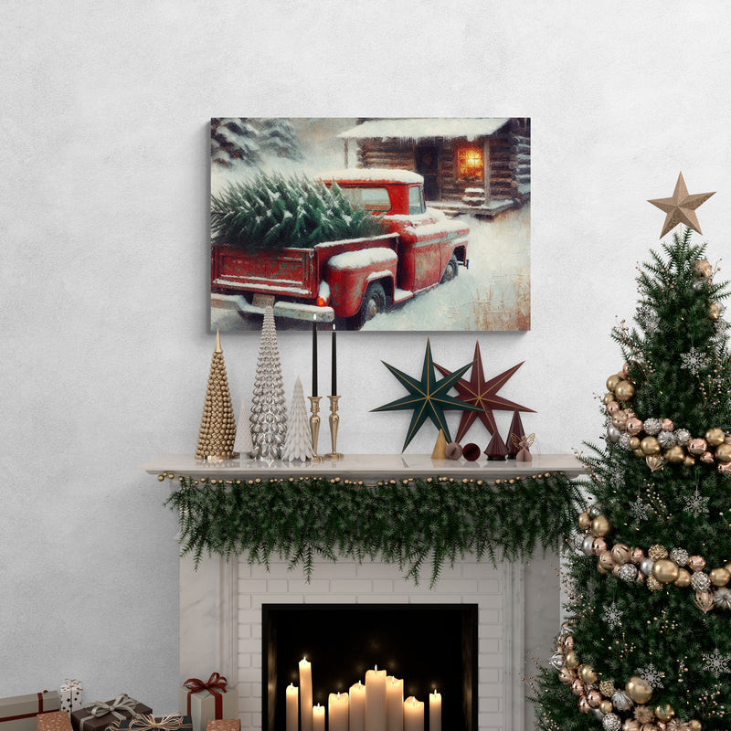 Rustic Christmas Homecoming Canvas