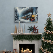 Midnight Christmas Train Canvas