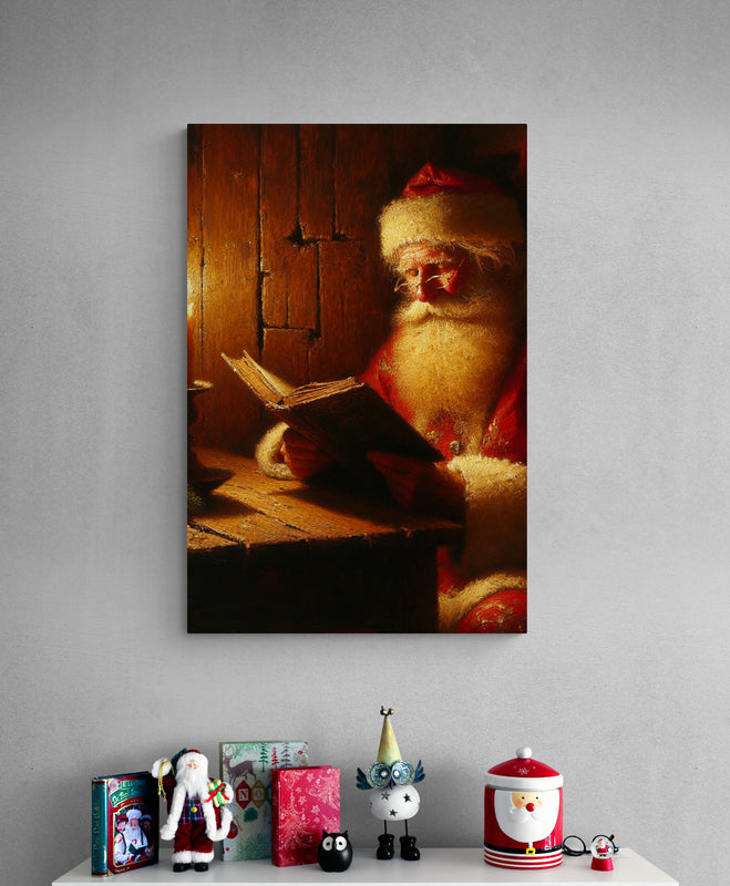 Santa by Candlelight Canvas