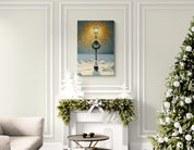 Winter Night Christmas Lamp Canvas