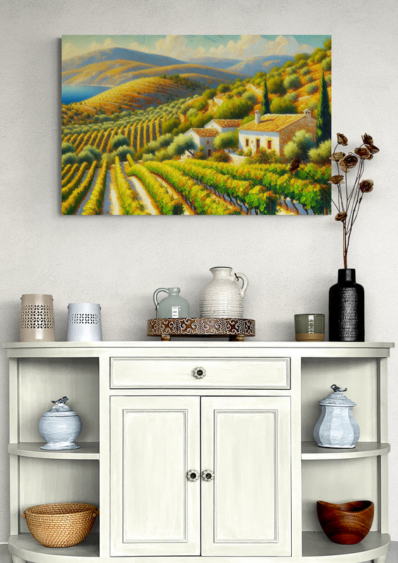 Greek Vineyard Afternoon Canvas