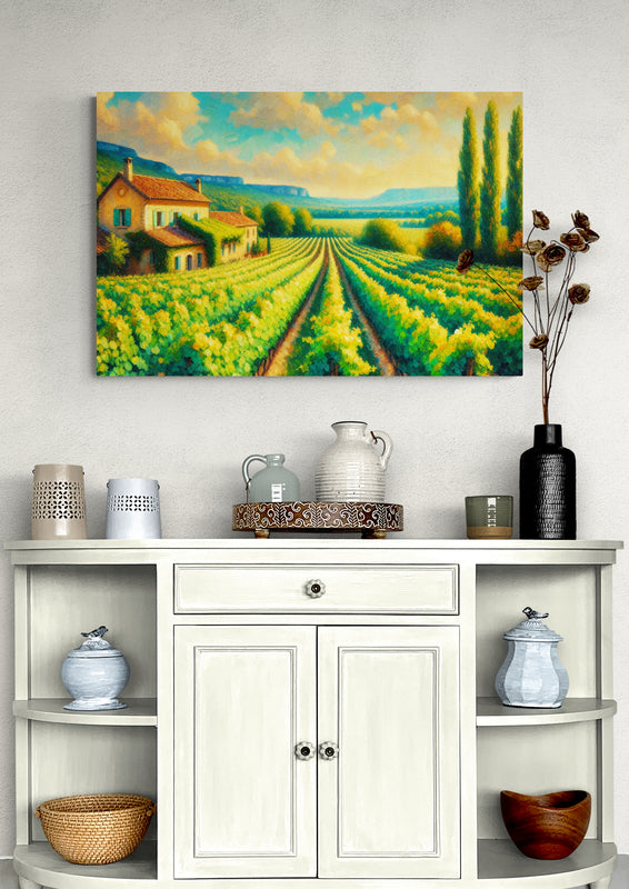 Afternoon French Vineyard Canvas