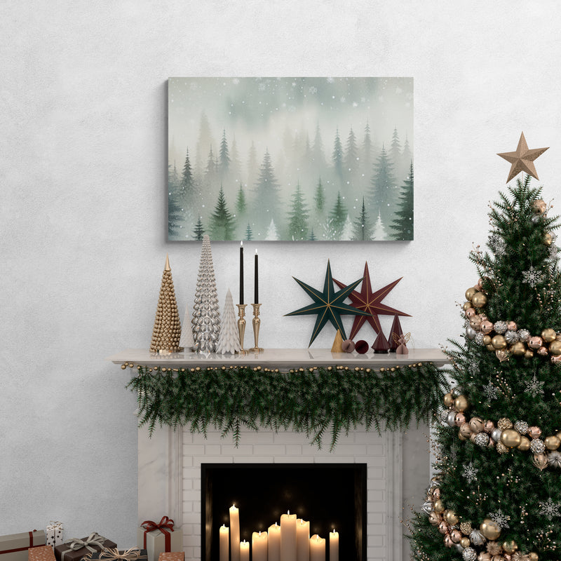 Snowfall in the Pines Canvas