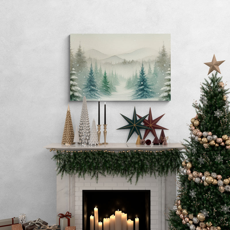 Winter Pines Peak Canvas