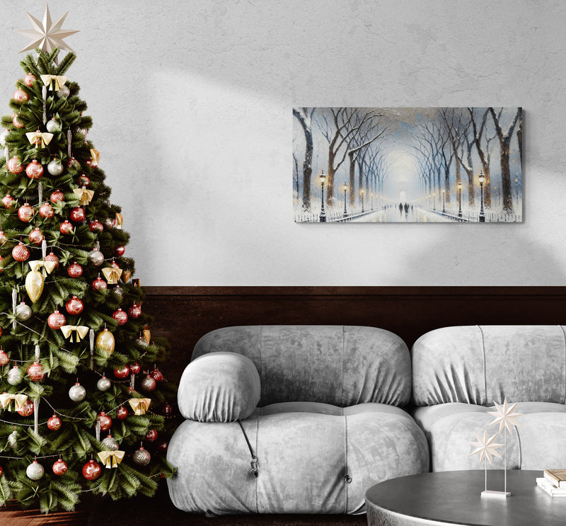Central Park Winter Mall Canvas