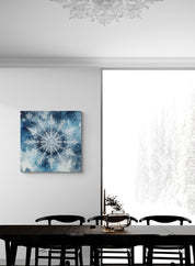 Blue Snowflake Canvas