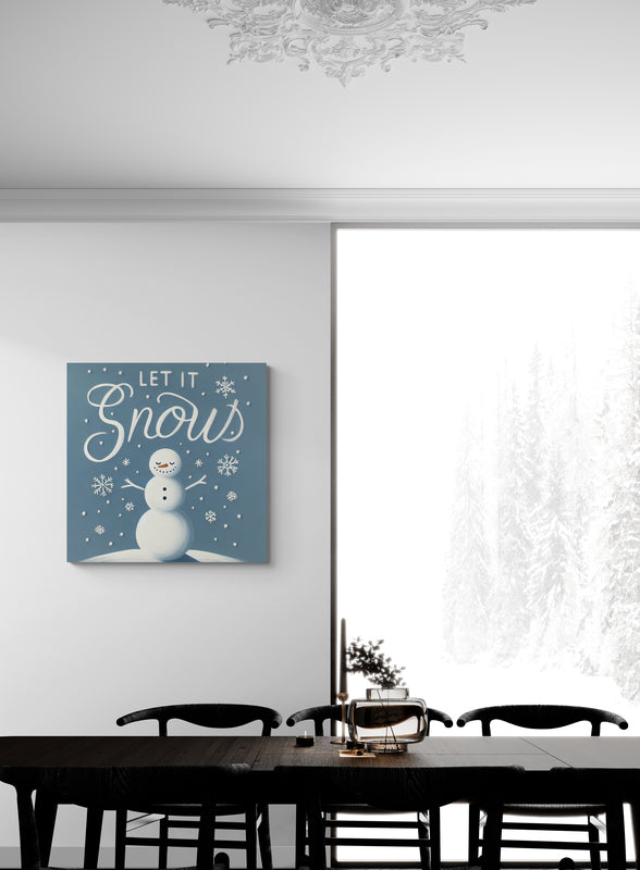 Let It Snow Snowman Canvas