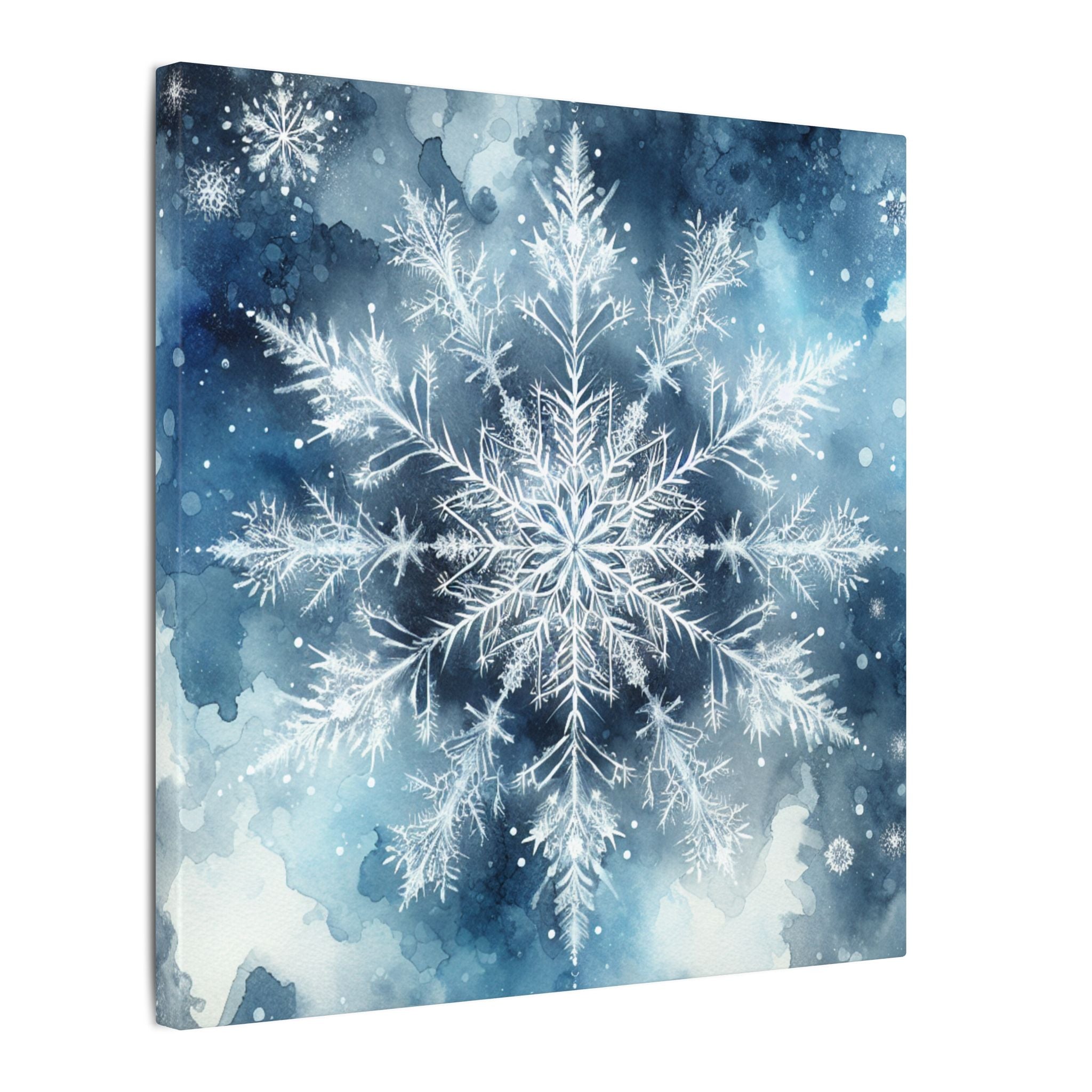 Blue Snowflake Canvas