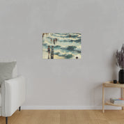 Seaside Reverie in Warm Pastels Vintage Beach Painting Canvas