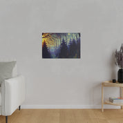 Dropping Sun On The Forest Painting Canvas